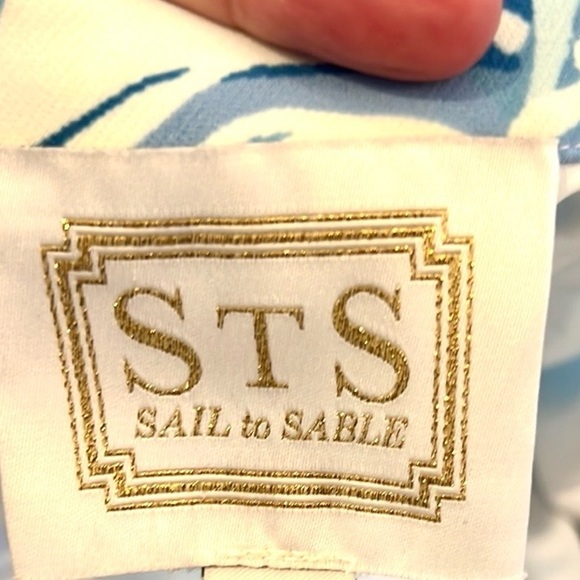 Sail To Sable,Blue/White Sheath Dress, Stretch,Oozes Class,Style,Perfect,Size M - Picture 9 of 13